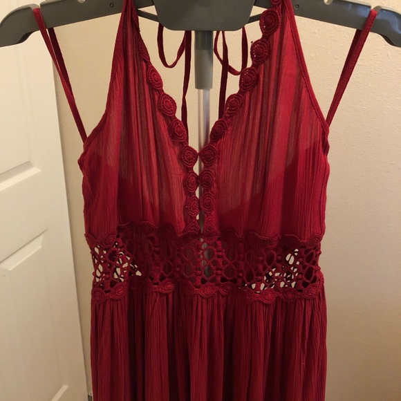 Long Red Beach Dress - Picture 2 of 6